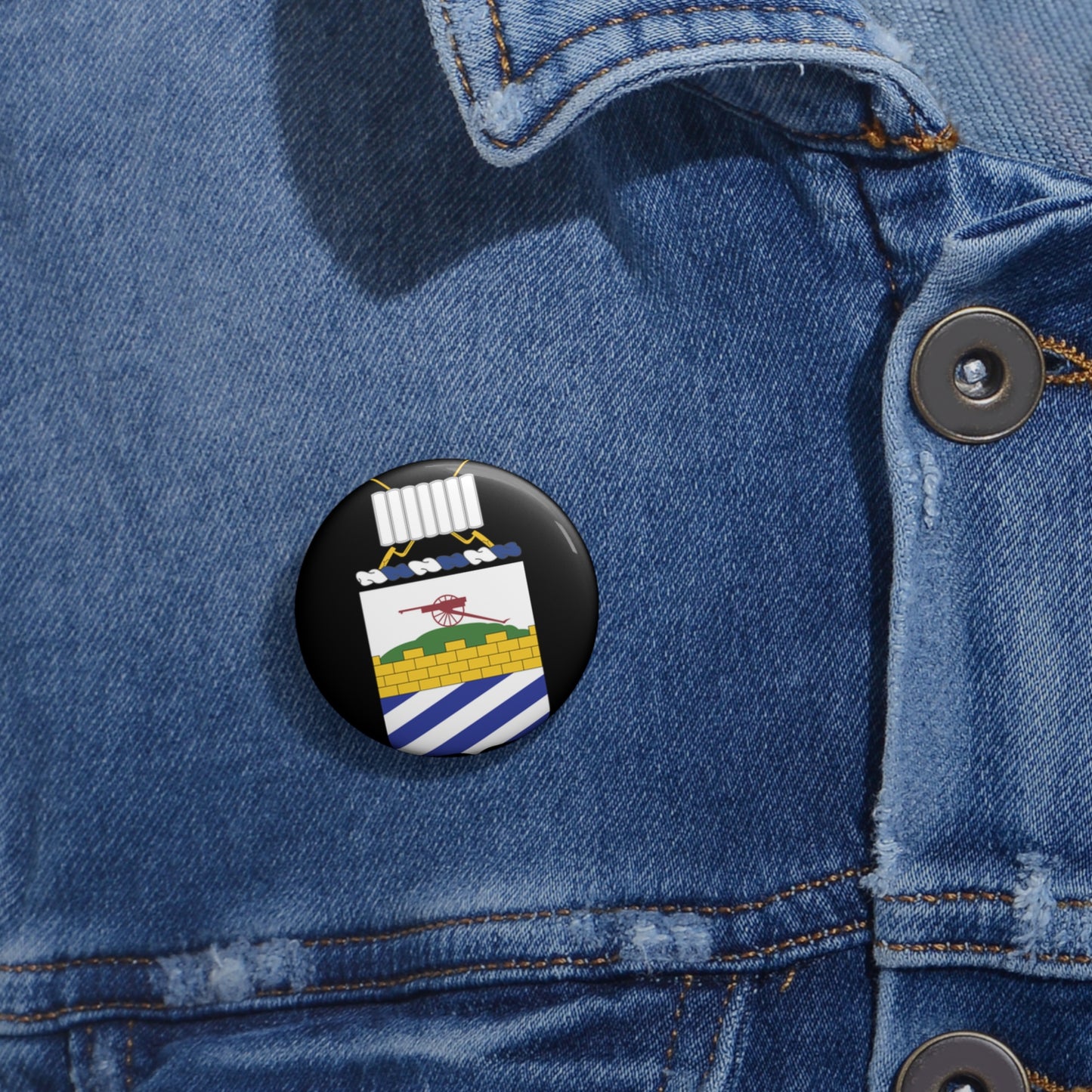 Custom Pin Buttons - COA - 7th Infantry Regiment