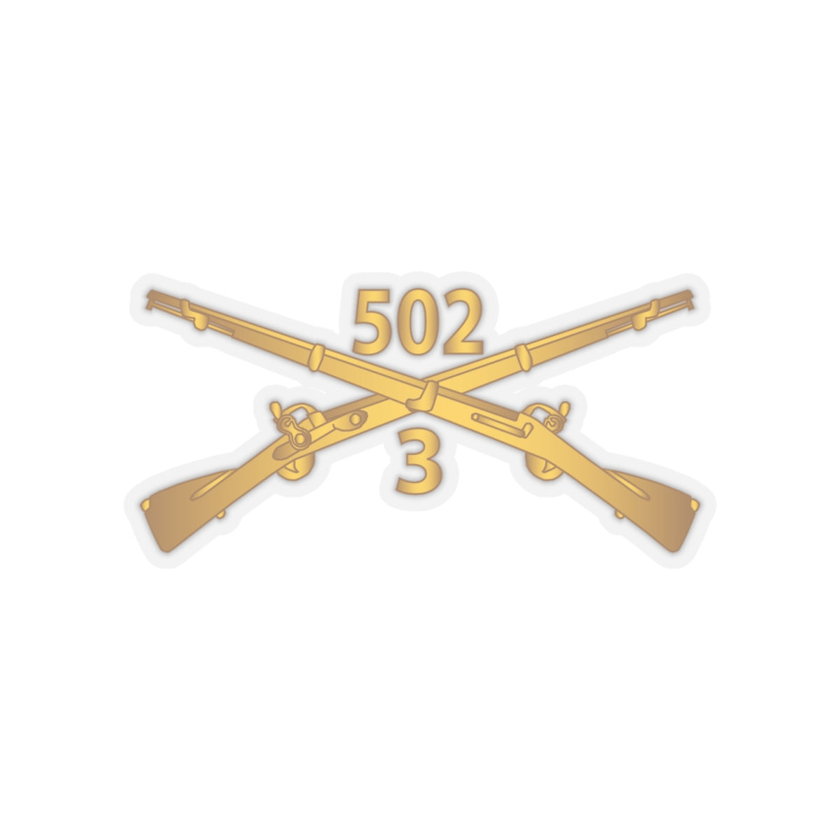 Kiss-Cut Stickers - Army - 3rd Bn 502nd Infantry Regt - Infantry Br wo Txt