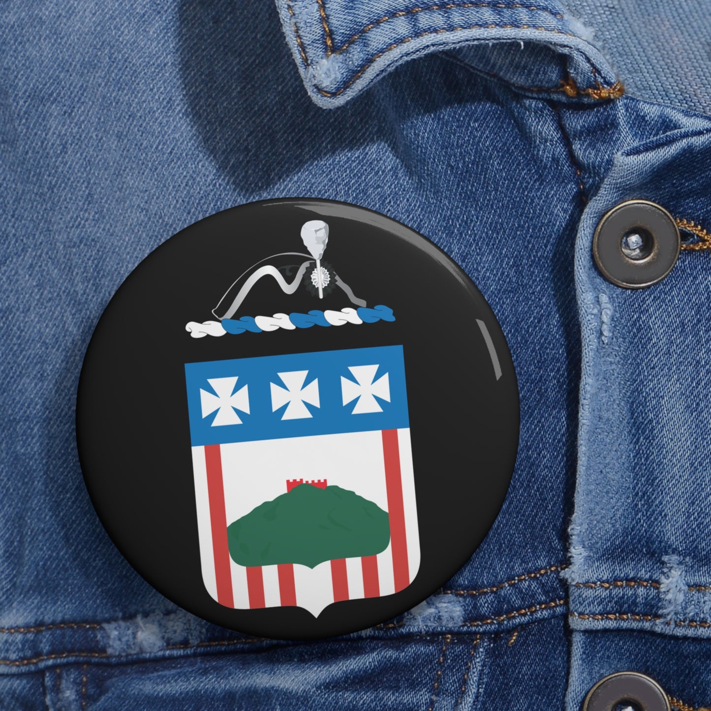Custom Pin Buttons - COA - 3rd Infantry Regiment