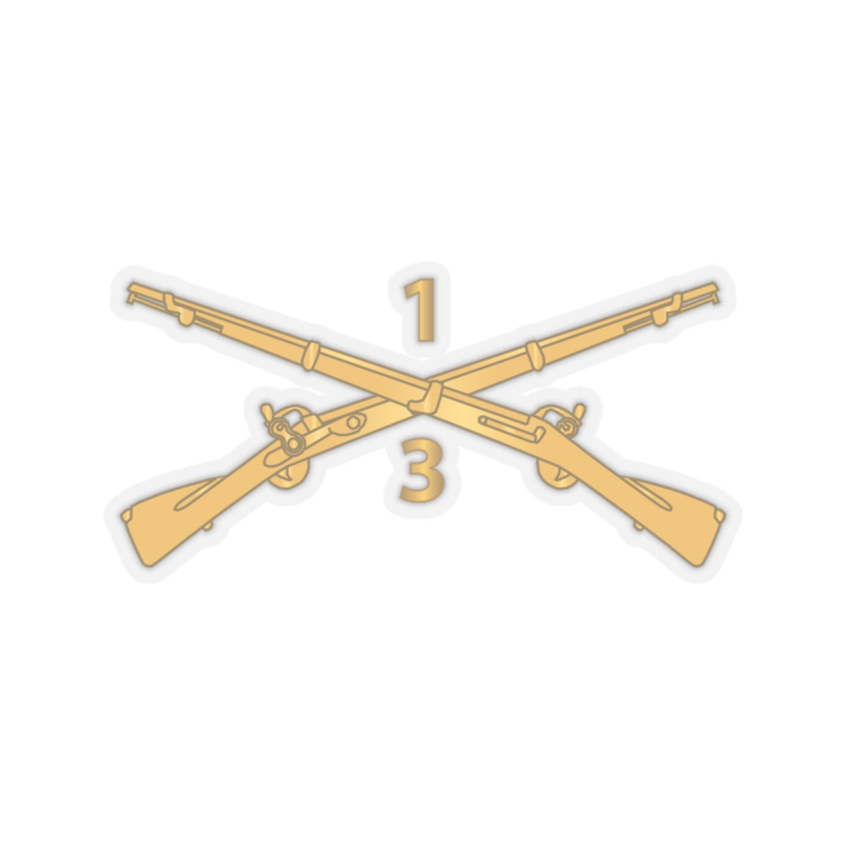 Kiss-Cut Stickers - Army - 3rd Battalion, 1st Infantry Regiment Branch - wo Txt X 300