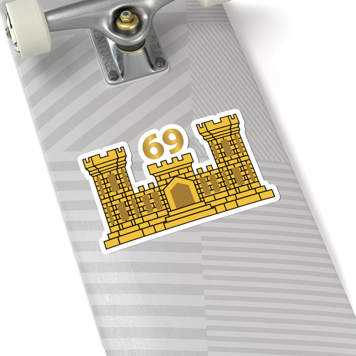 Kiss-Cut Stickers - Army - 69th Engineer Battalion - ENG Branch wo Txt X 300