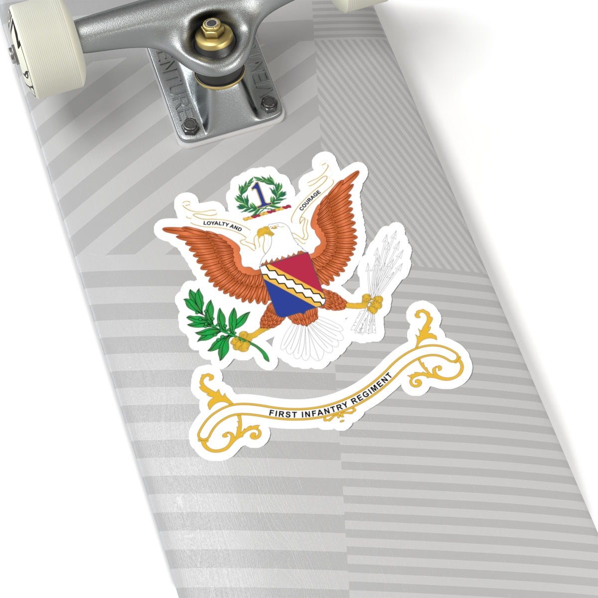 Kiss-Cut Stickers - Army - Regimental Colors - 1st Infantry Regiment X 300