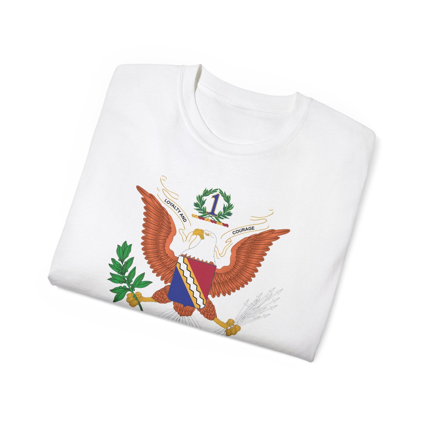 Unisex Ultra Cotton Tee - Army - Regimental Colors - 1st Infantry Regiment X 300