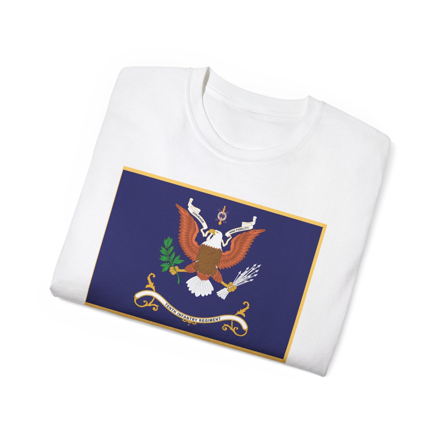 Unisex Ultra Cotton Tee - Regimental Colors - 10th Infantry Regiment X 300