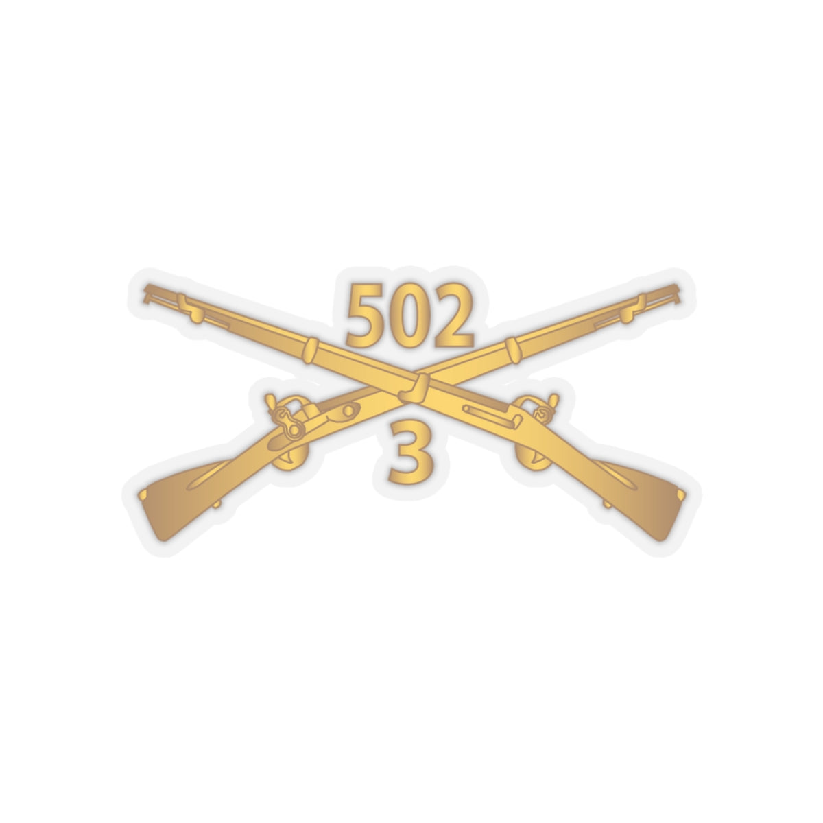 Kiss-Cut Stickers - Army - 3rd Bn 502nd Infantry Regt - Infantry Br wo Txt