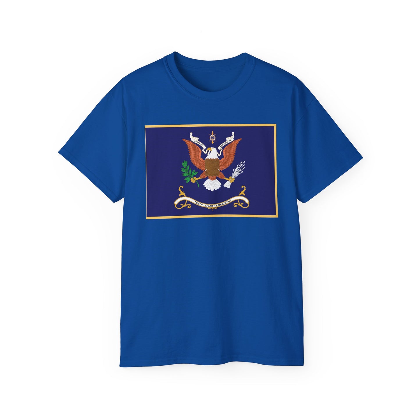 Unisex Ultra Cotton Tee - Regimental Colors - 10th Infantry Regiment X 300