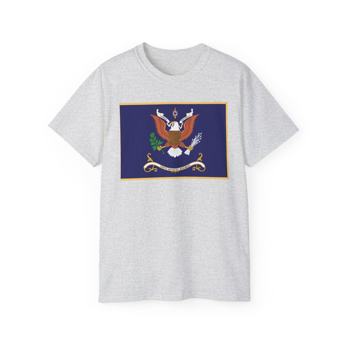 Unisex Ultra Cotton Tee - Regimental Colors - 10th Infantry Regiment X 300