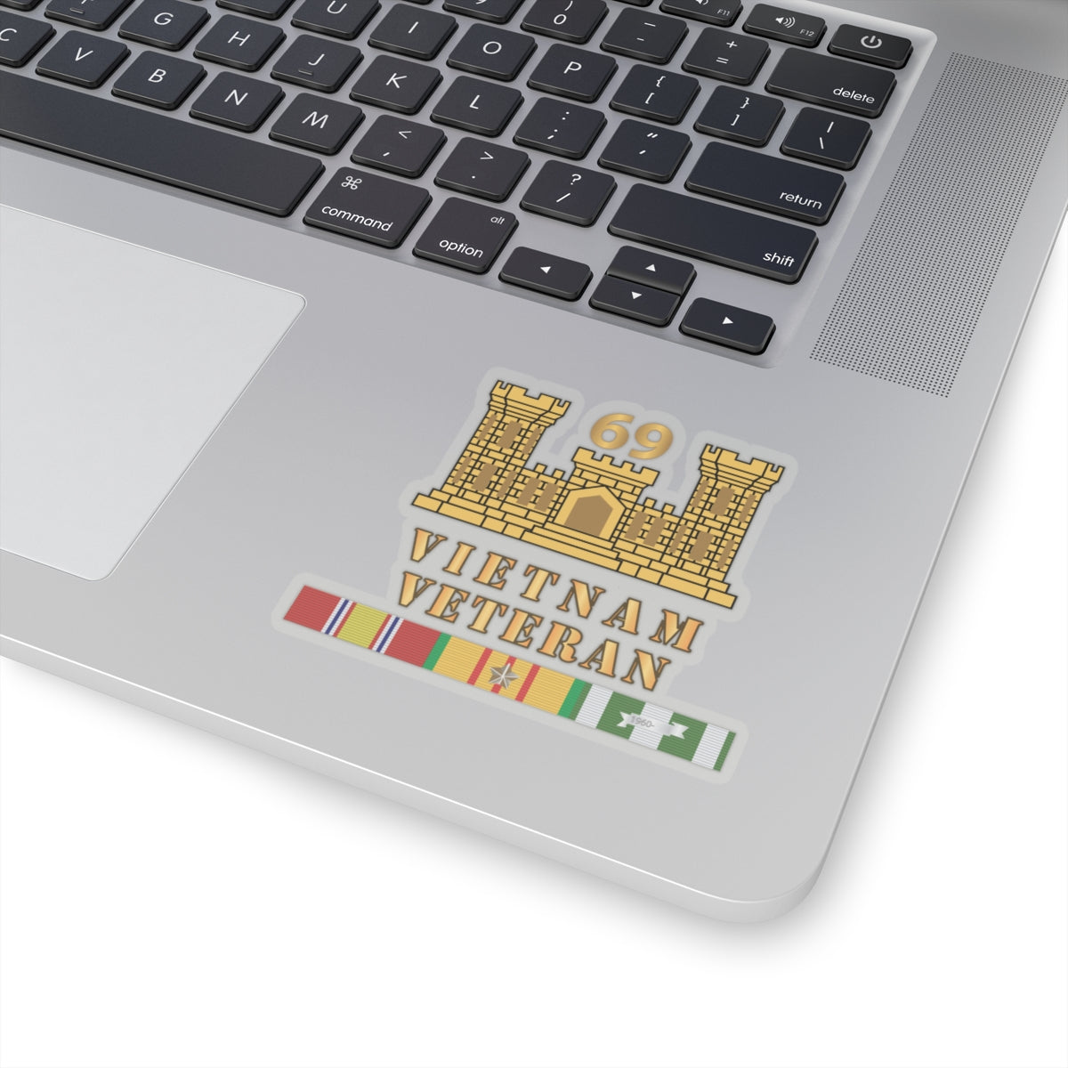 Kiss-Cut Stickers - Army - 69th Engineer Battalion - ENG Branch - Vietnam Vet w VN SVC X 300