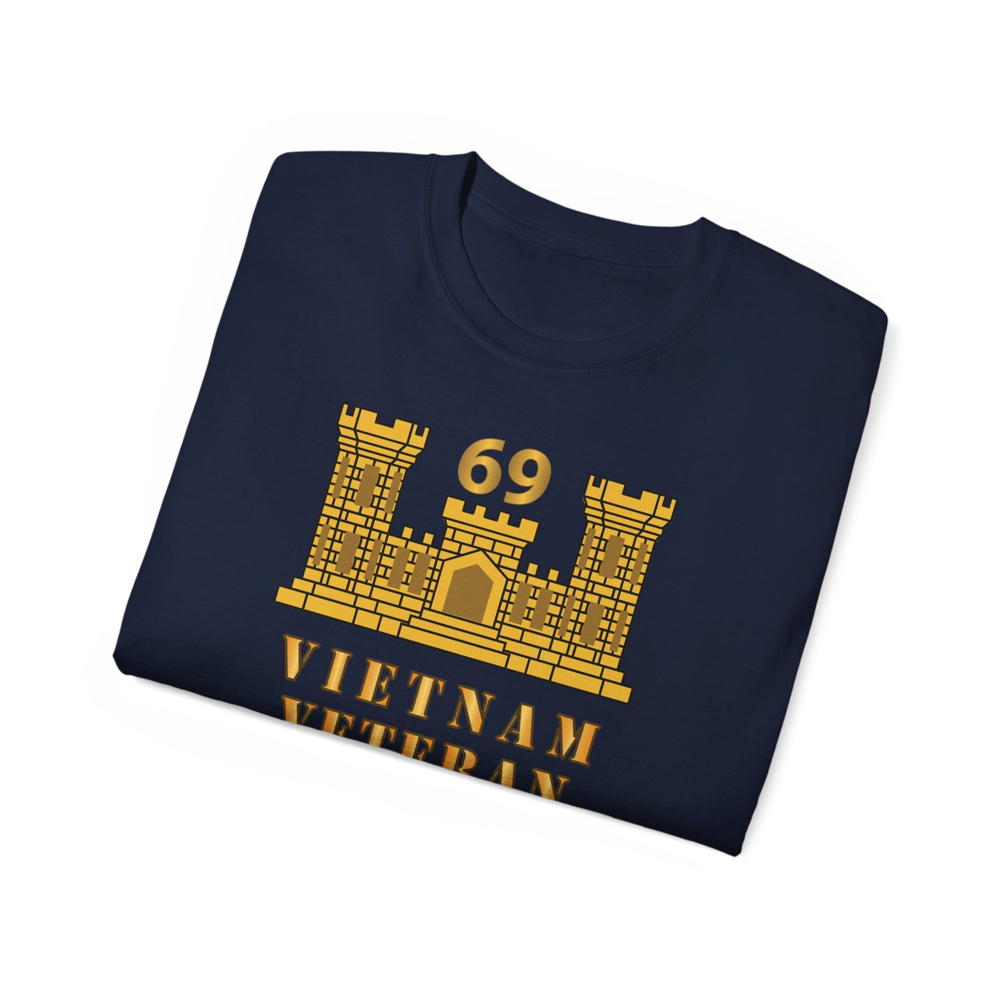 Unisex Ultra Cotton Tee - Army - 69th Engineer Battalion - ENG Branch - Vietnam Vet w VN SVC X 300