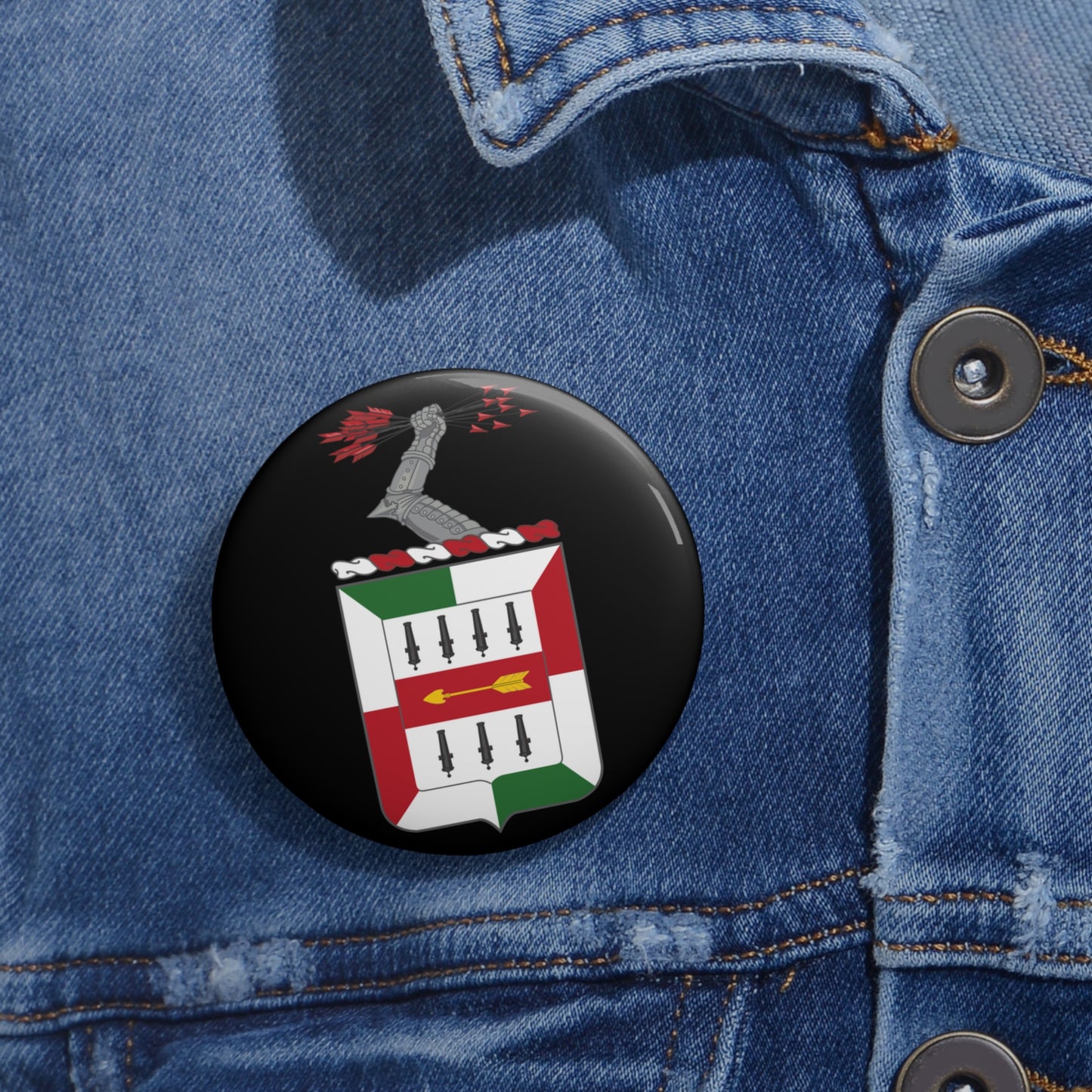 Custom Pin Buttons - COA - 5th Infantry Regiment