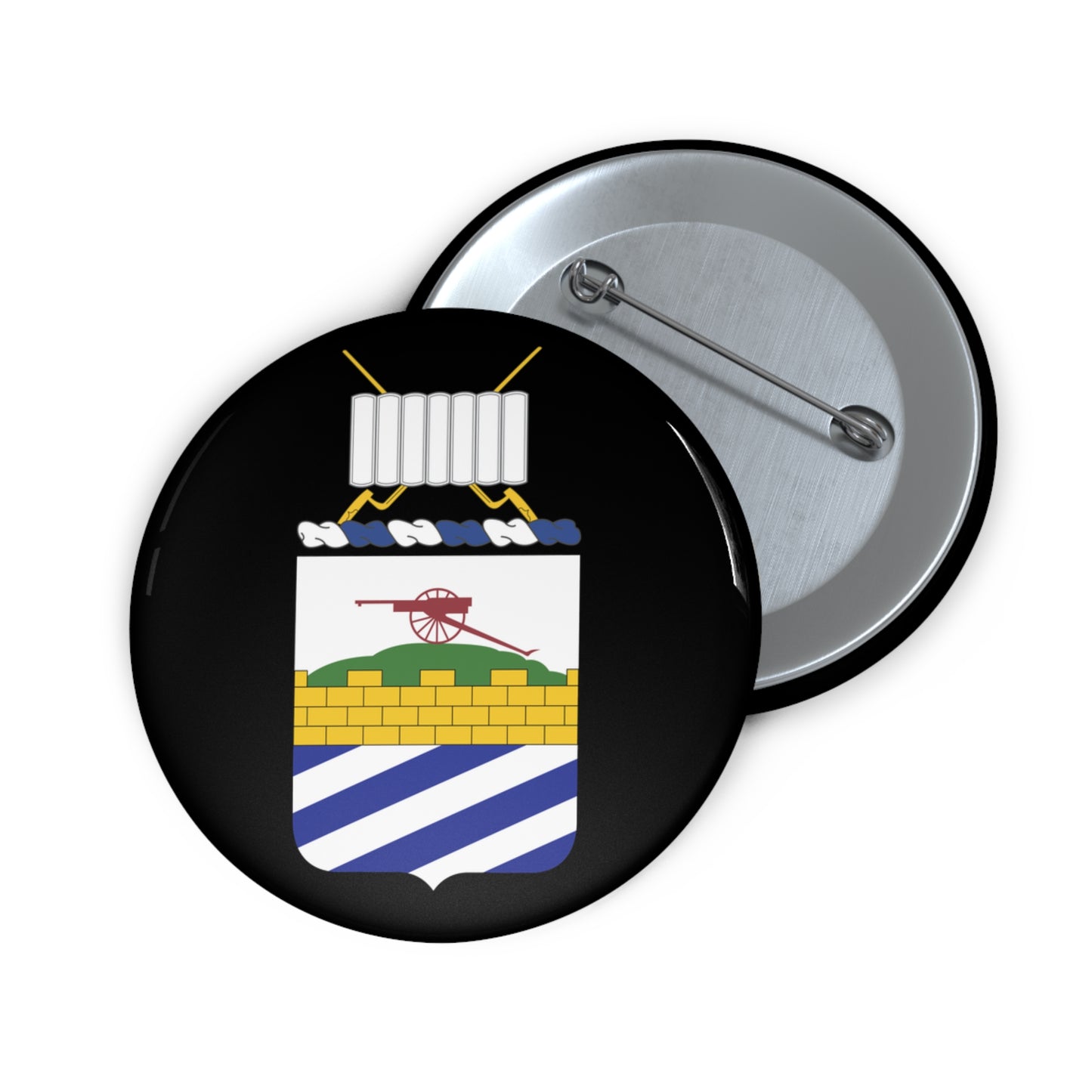 Custom Pin Buttons - COA - 7th Infantry Regiment