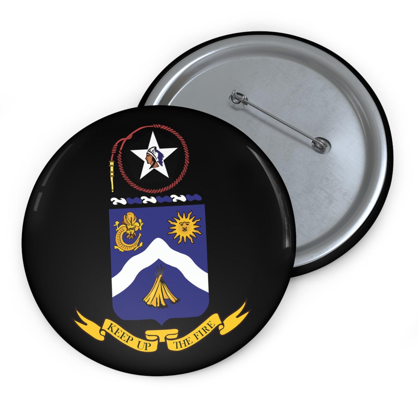 Custom Pin Buttons - COA - 9th Infantry Regiment