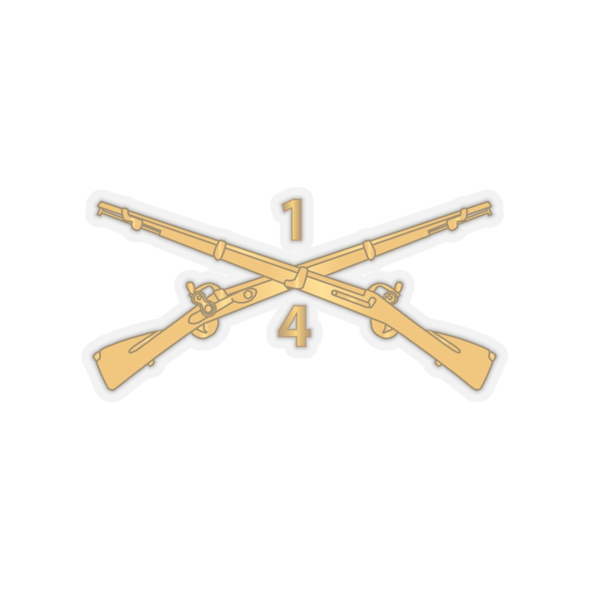 Kiss-Cut Stickers - Army - 4th Battalion, 1st Infantry Regiment Branch - wo Txt X 300