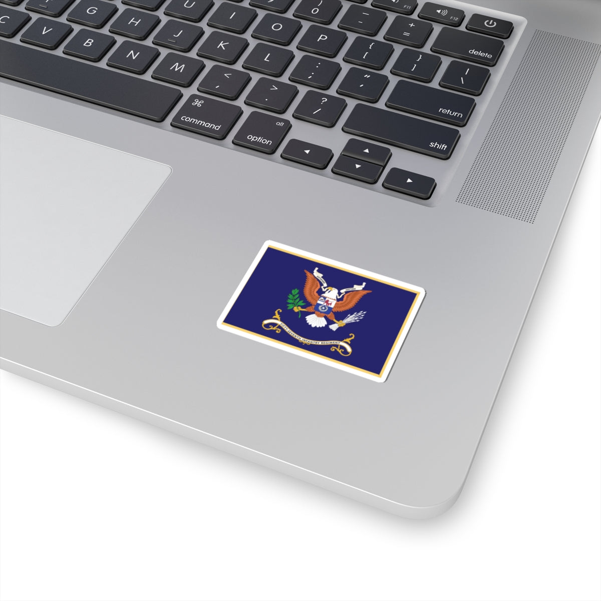 Kiss-Cut Stickers - Army - Regimental Colors - 57th Infantry Regiment - ANYWHERE, ANYTIME Flag w Fringe X 300