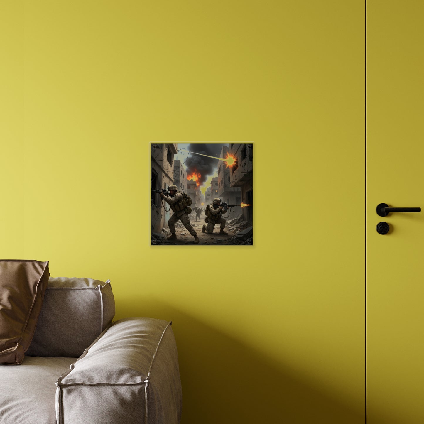 Acrylic Wall Art Panel - Marines in the 2nd Battle of Fallujah