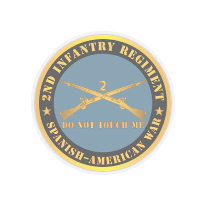 Kiss-Cut Stickers - Army - 2nd  Infantry Regiment Branch - Do Not Touch Me -  Spanish-American War