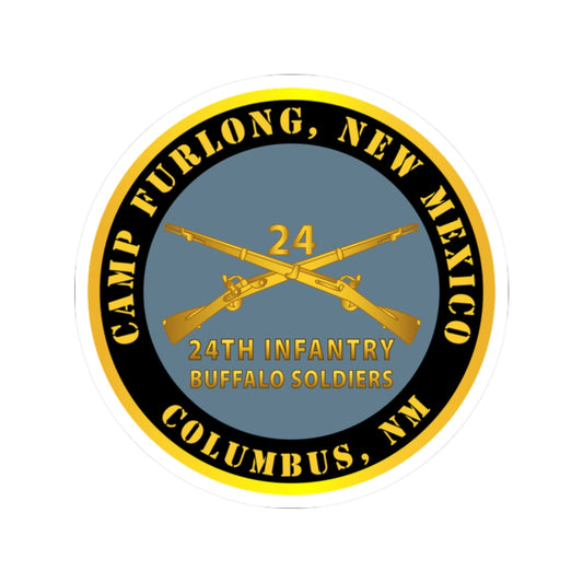 Kiss-Cut Stickers - Army -  Camp Furlong NM - Columbus NM w 24th Infantry Branch Buffalo Soldiers