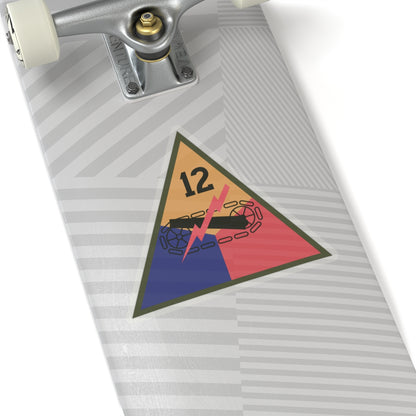 Kiss-Cut Stickers - SSI - 12th Armored Division X 300