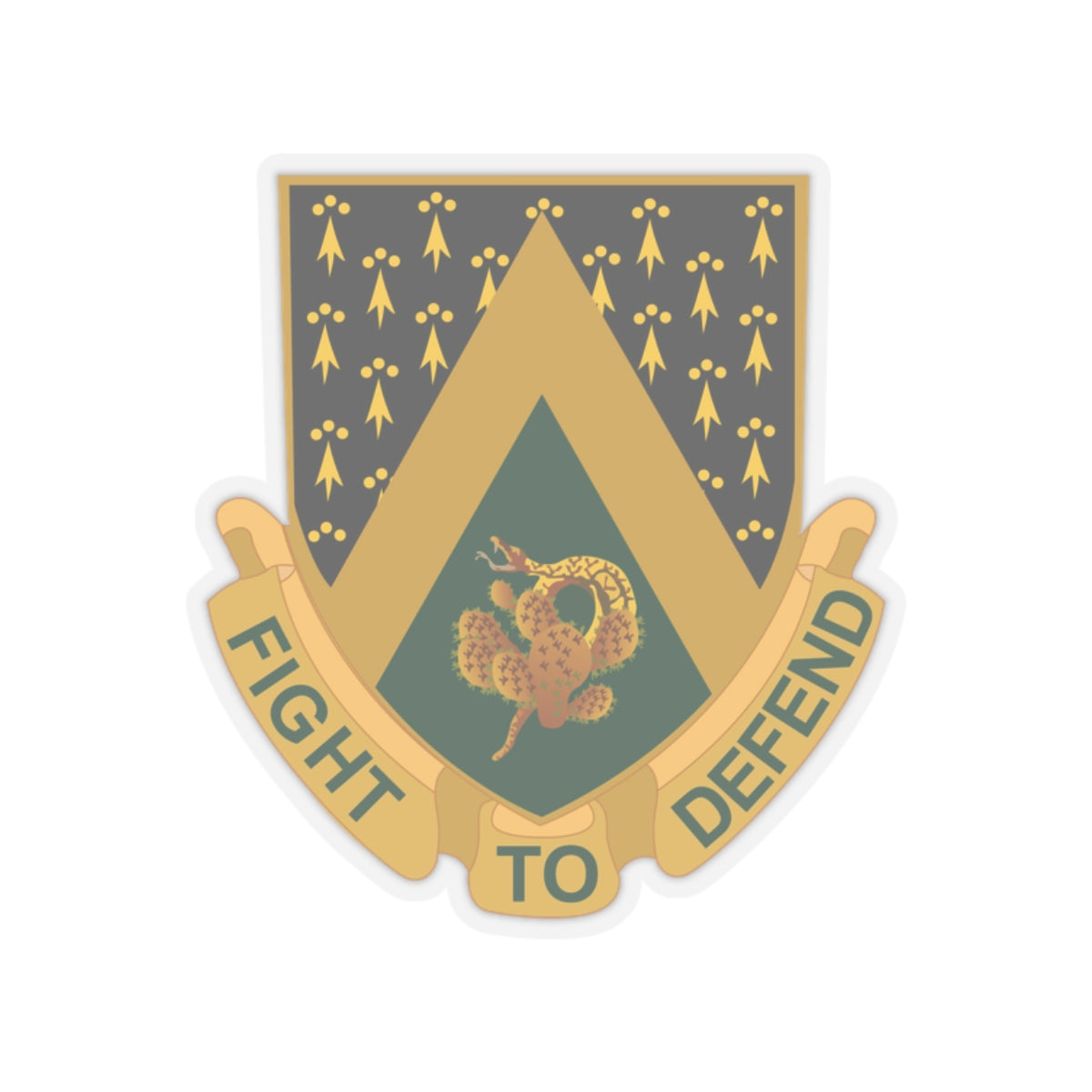 Kiss-Cut Stickers - Army  - 240th Cavalry Regiment DUI wo Txt X 300