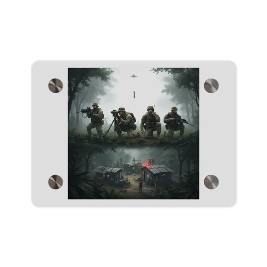 Acrylic Wall Art Panel - Jungle Drug Lab Destruction wo Explosions