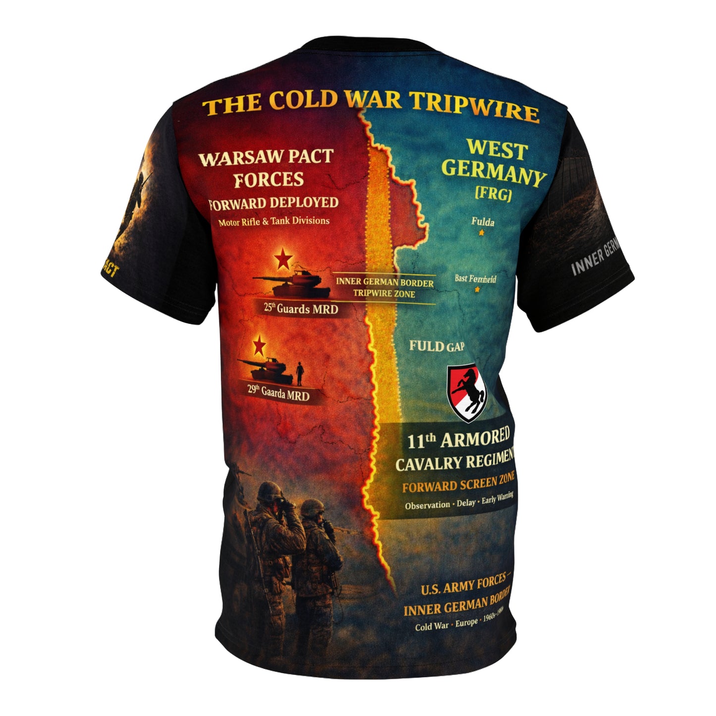 11th Armored Cavalry - Germany Tripwire for the Cold War - All‑Over Print Tee