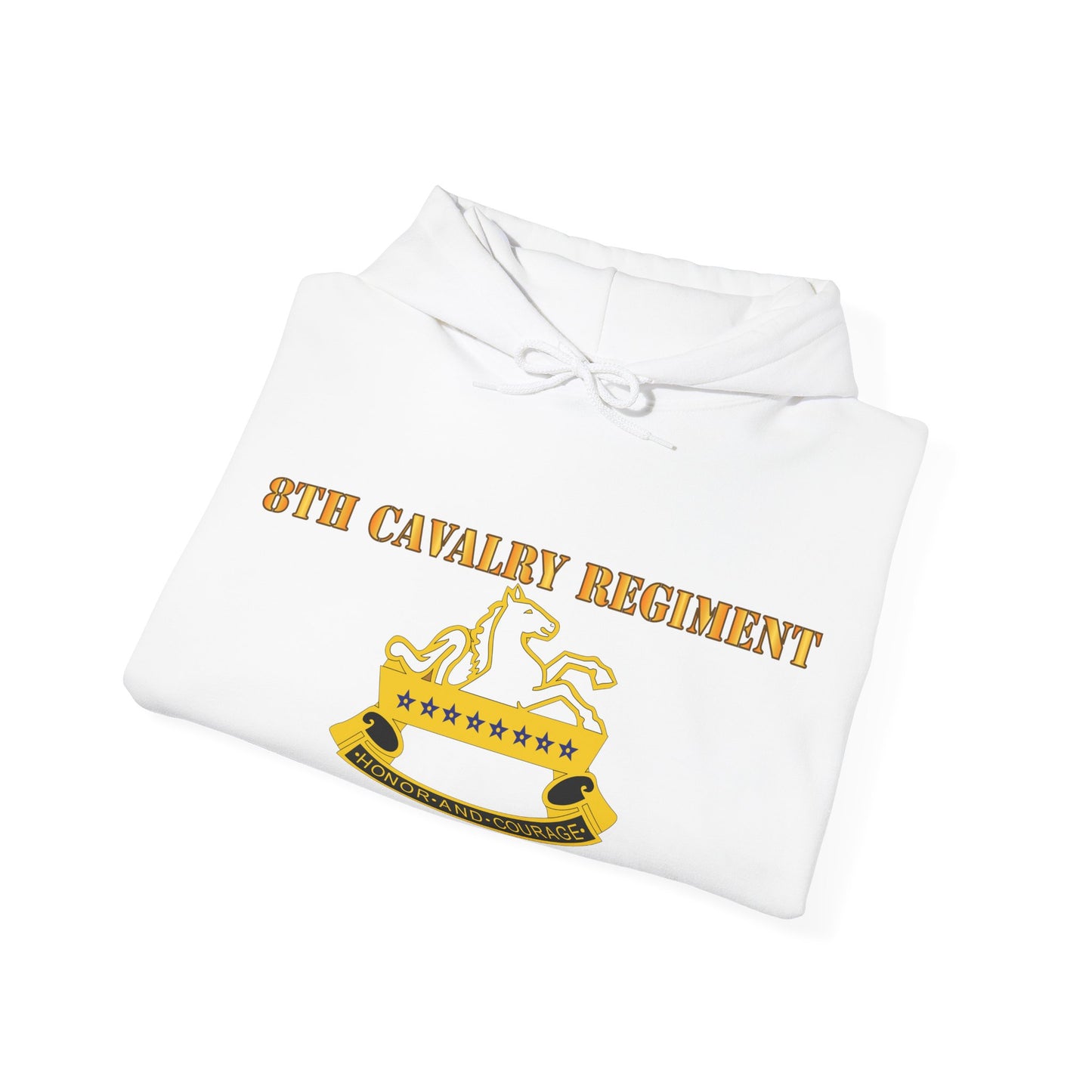 Unisex Heavy Blend™ Hooded Sweatshirt - Army - 8th Cavalry Regiment
