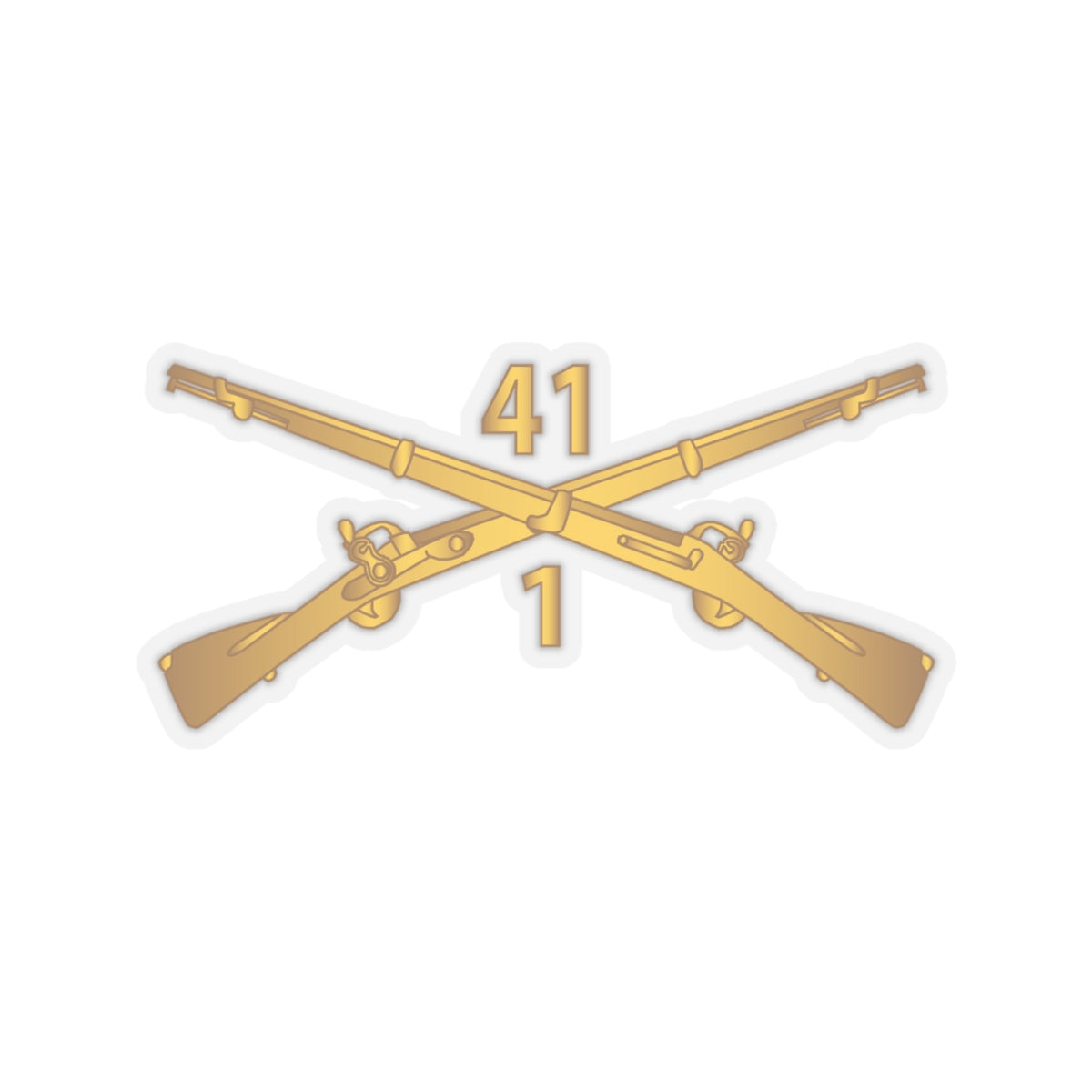 Kiss-Cut Stickers - Army - 1st Bn 41st  Infantry wo Txt X 300 - Hat