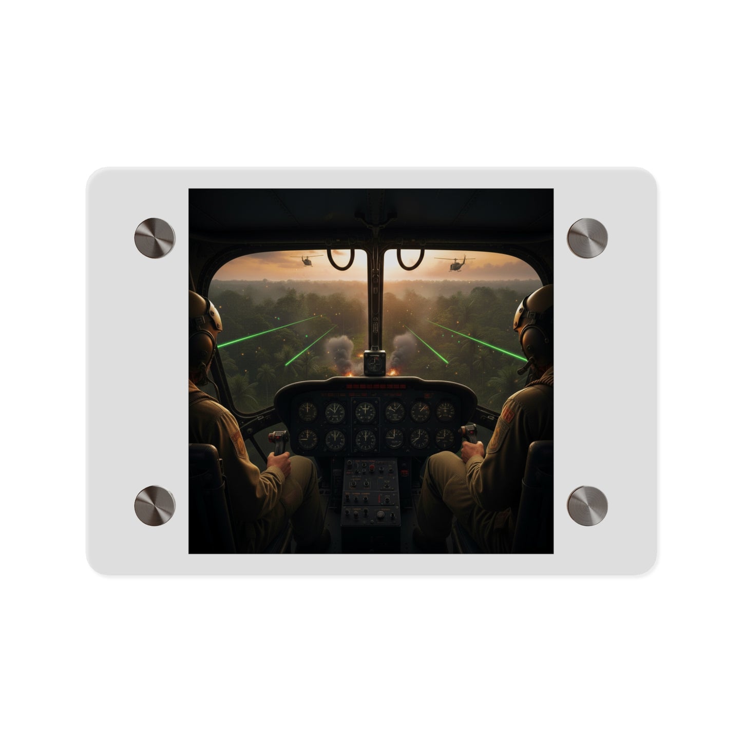 Acrylic Wall Art Panel - Pilots View Hot LZ - Vietnam