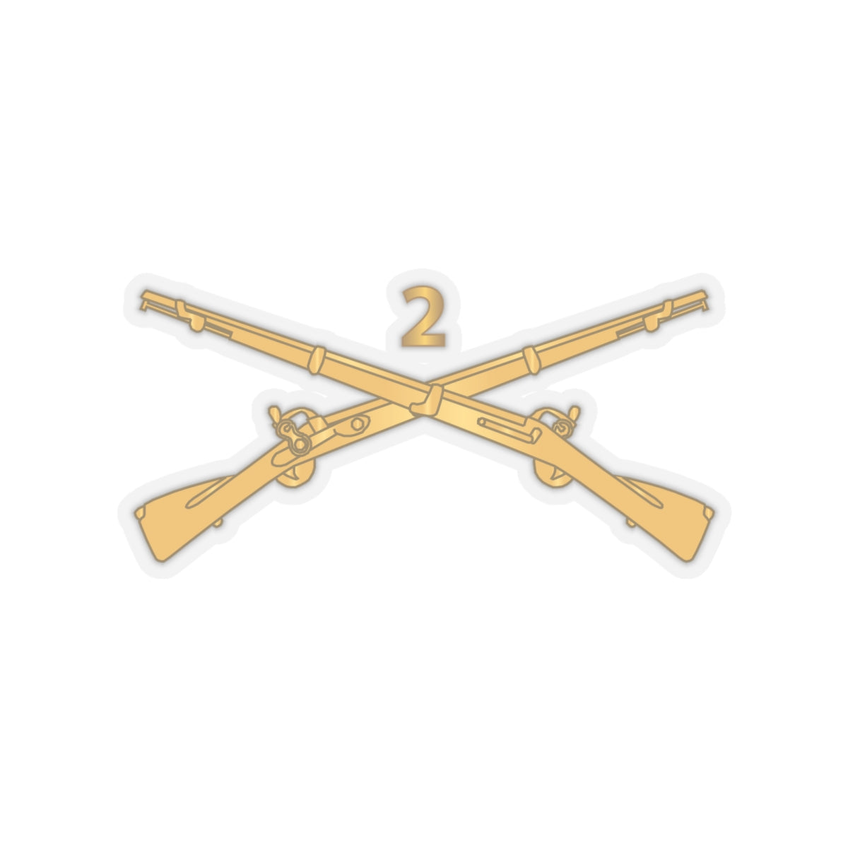 Kiss-Cut Stickers - Army - 2nd Infantry Regiment Branch - wo Txt