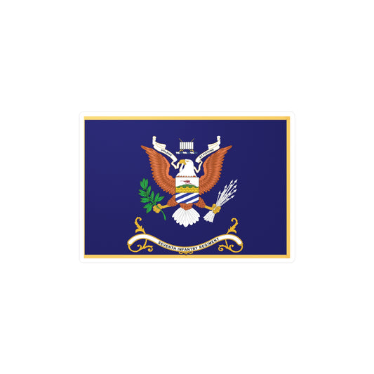 Kiss-Cut Vinyl Decals - Army - Regimental Colors - 7th Infantry Regiment  - VOLENS ET POTENS - Flag w Fringe X 300