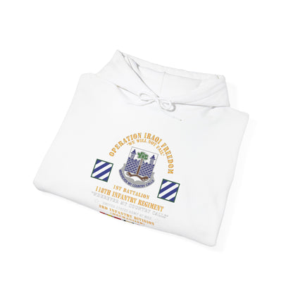 Unisex Heavy Blend™ Hooded Sweatshirt - Army -  Operation Iraqi Freedom, 1st Bn, 118th  Infantry Regiment - 3rd Inf Division w IRAQ SVC