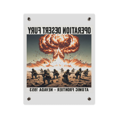 Acrylic Wall Art Panel - Atomic Testing in Nevada Desert Operation Fury