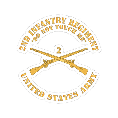 Kiss-Cut Stickers - Army - 2nd  Infantry Regiment Branch - Do Not Touch Me - US Army