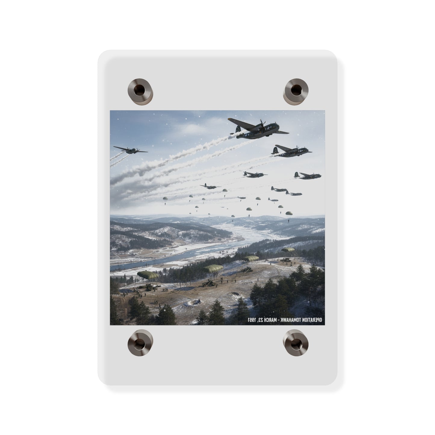Acrylic Wall Art Panel - Operation Tomahawk - 187th Regimental Combat Team