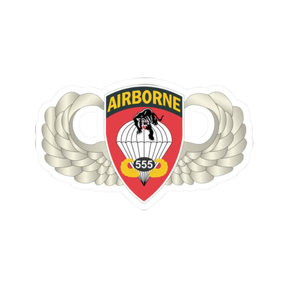 Airborne badge with wings on a white background