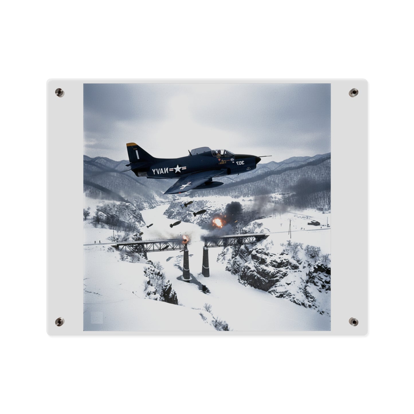 Acrylic Wall Art Panel - Attack at Majon-ni and Samdong-ni during Korean War