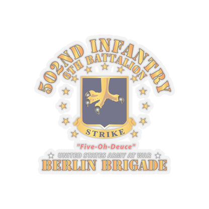 Kiss-Cut Stickers - Army - 6th Battalion 502nd Infantry - Berlin Brigade X 300