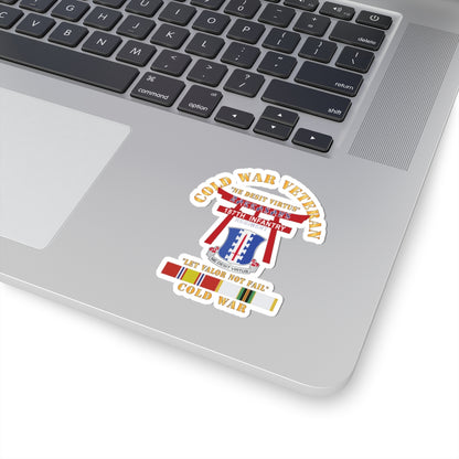 Kiss-Cut Stickers - Army - Cold War Veteran - 187th Infantry Regiment - Torii, Rakkasans, Let Valor Not Fail, English, Latin w COLD SVC