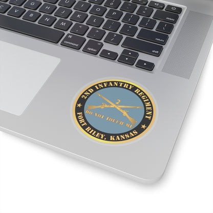 Kiss-Cut Stickers - Army - 2nd  Infantry Regiment Branch - Do Not Touch Me - Fort Riley, Kansas