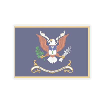 Kiss-Cut Stickers - Army - Regimental Colors - 85th Infantry Regiment  - FIX BAYONETS Flag w Fringe X 300