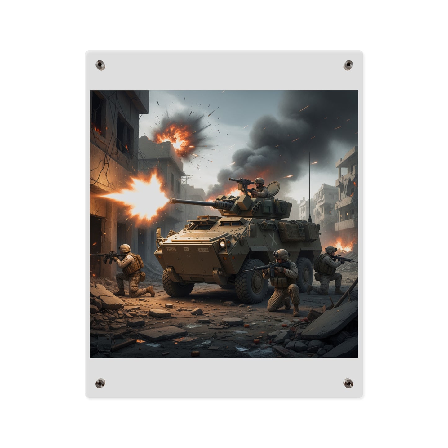Acrylic Wall Art Panel - Marine LAV in support of the 2nd Battle of Fallujah
