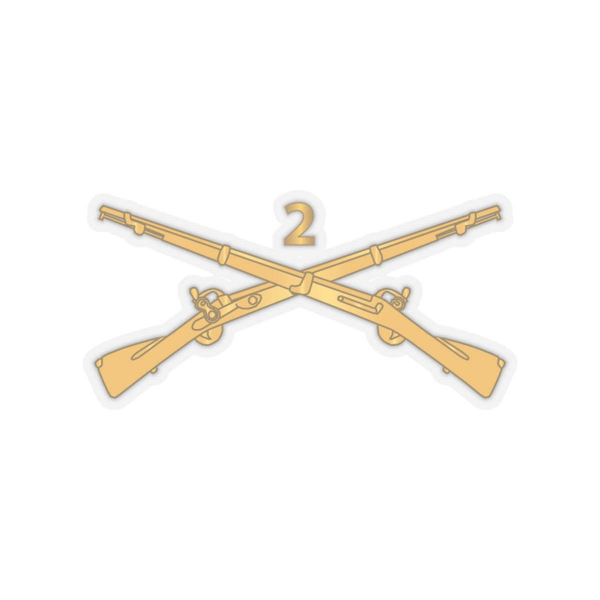 Kiss-Cut Stickers - Army - 2nd Infantry Regiment Branch - wo Txt