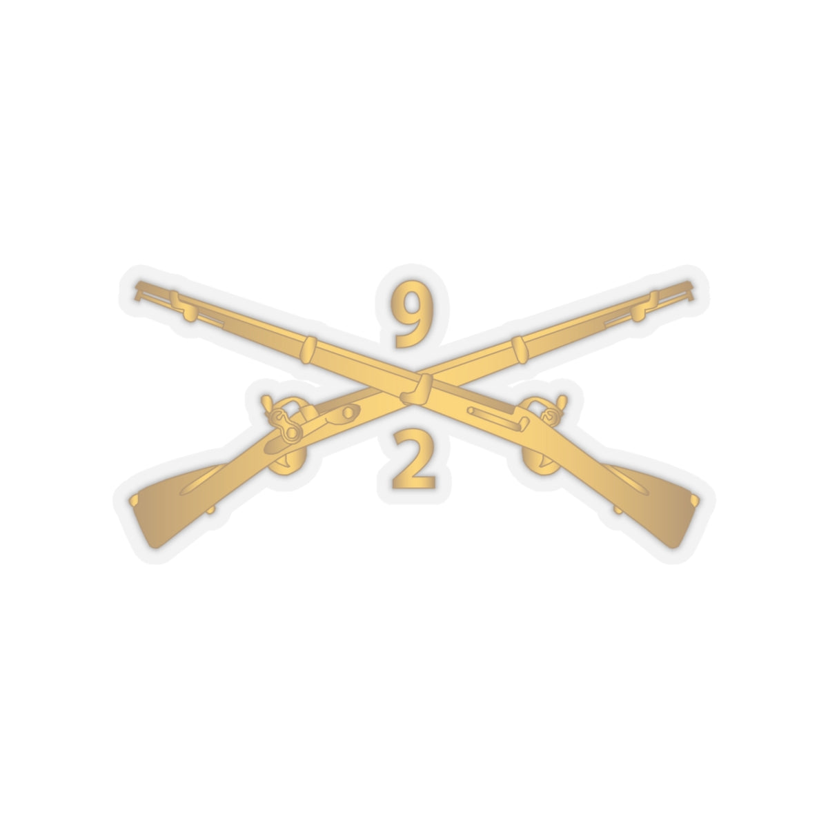 Kiss-Cut Stickers - Army - 2nd Bn 9th Infantry Regiment - Branch wo Txt X 300