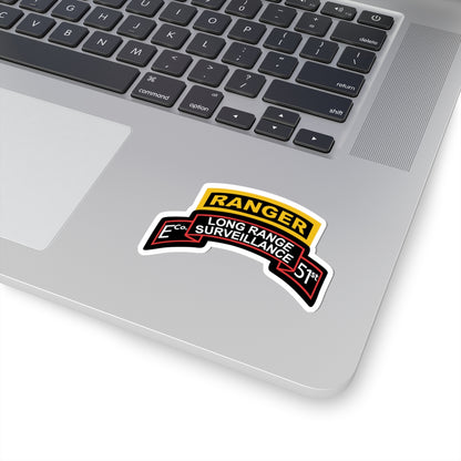 Kiss-Cut Stickers - Army - Airborne Ranger - E Company- 51st Infantry (Ranger) w Ranger Tab