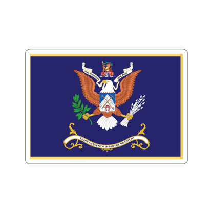Kiss-Cut Stickers - Army - Regimental Colors - 87th Infantry Regiment  - VIRES MONTESQUE VINCIMUS Flag w Fringe X 300