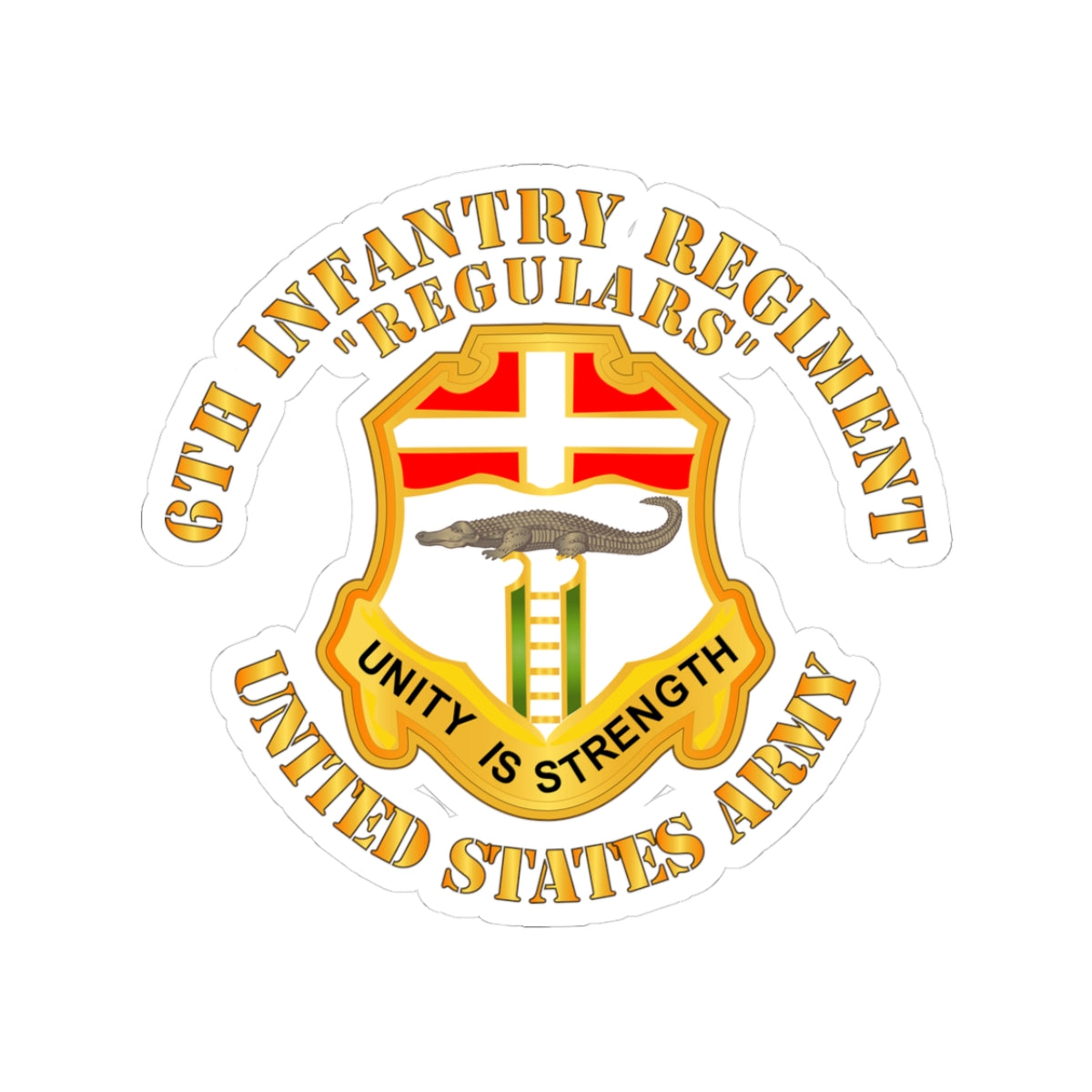 Kiss-Cut Stickers - Army - 6th Infantry Regiment - Regulars