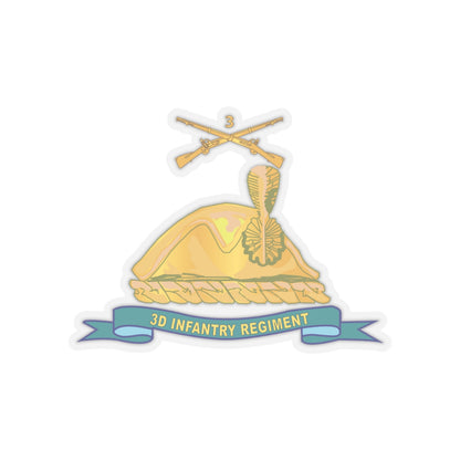 Kiss-Cut Stickers - Army - 3d Infantry Regiment - Gold - w Br - Ribbon
