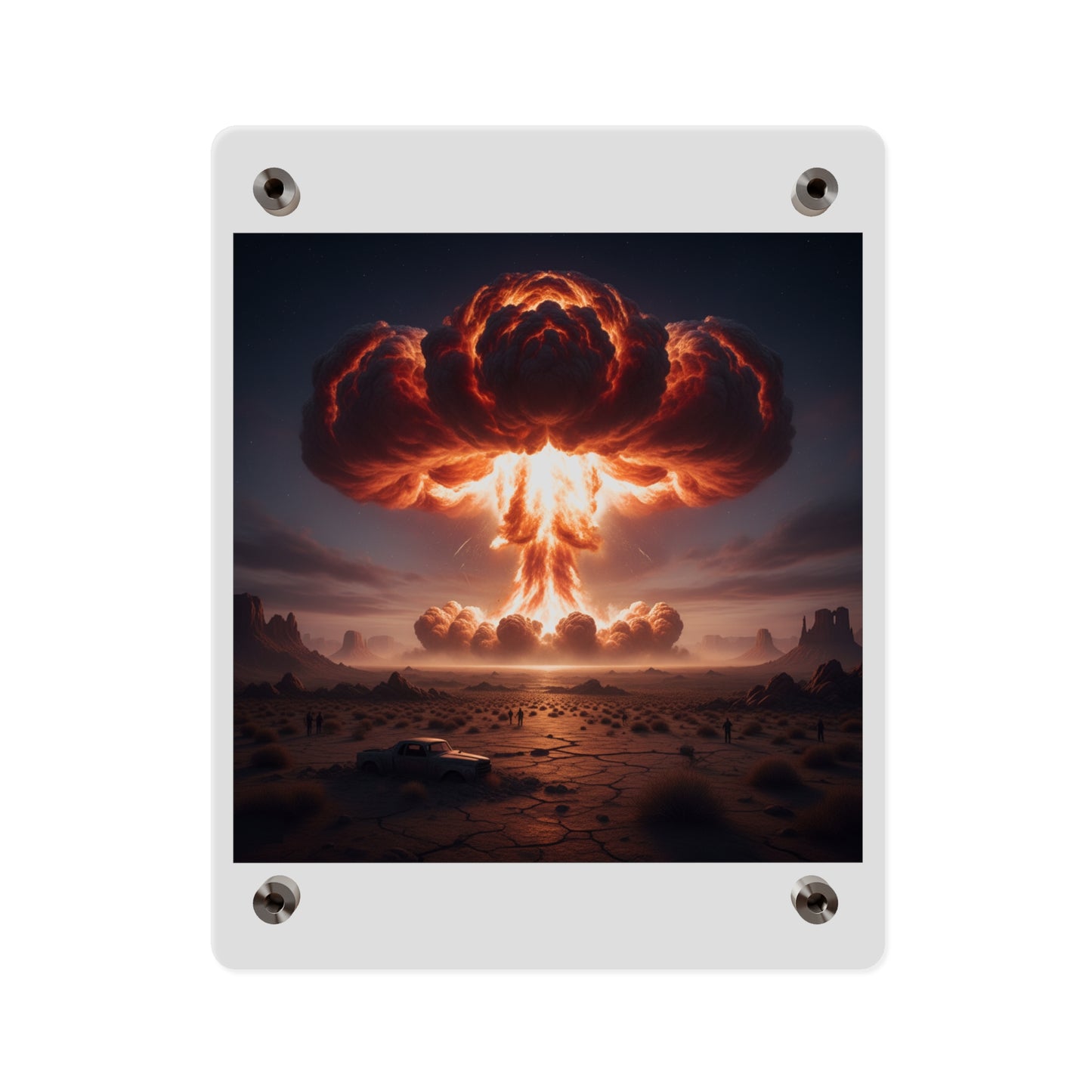 Acrylic Wall Art Panel - Atomic Blast in the desert