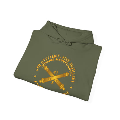 Unisex Heavy Blend™ Hooded Sweatshirt - 5th Bn 41st Artillery - Mission Accomplished - US Army  w Branch X 300