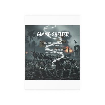 Indoor and Outdoor Silk Posters - Giveme Shelter X 2024